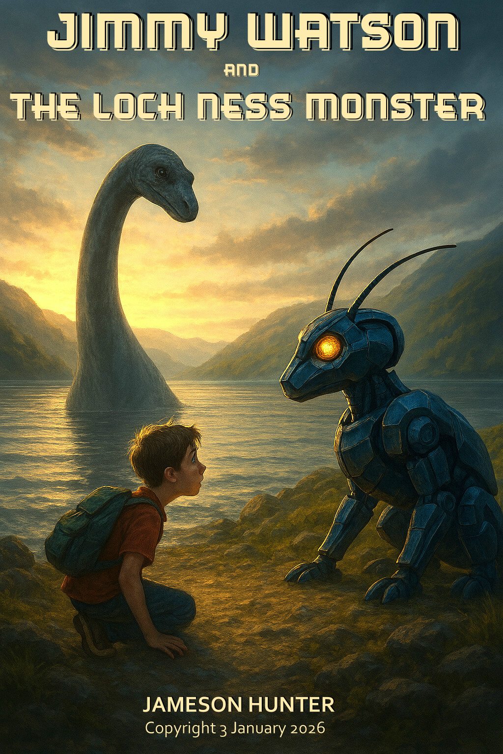 Jimmy Watson takes his magic dinobot of a road trip to Scotland, where they find the legendary Loch Ness Monster