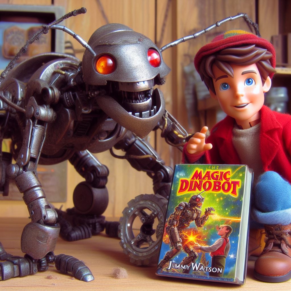 Jimmy Watson writes books about how he built his Magic Dinobot, and this helps to fund his more advanced research